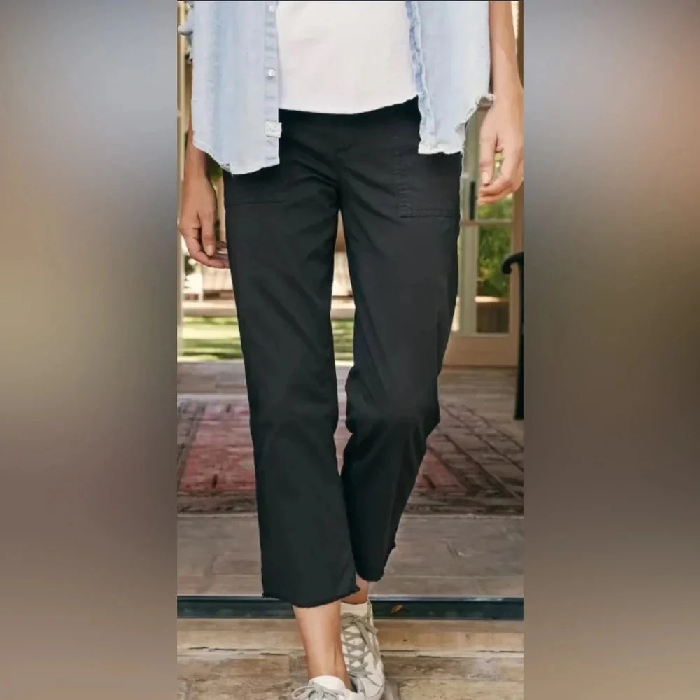 Frank & Eileen Blackstone Utility Pant Italian Twill Washed Black Size 6